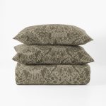 Amity home ramira duvet cover in cypress   abstract woven pattern