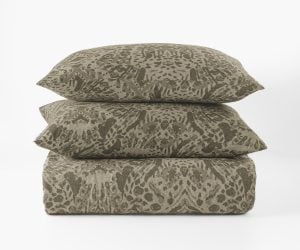 Amity home ramira duvet cover in cypress   abstract woven pattern