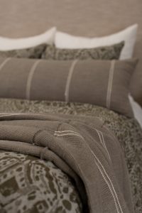 Amity home rhodes sham body pillow in pewter   vertical white stripes