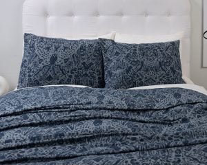 Amity home ramira duvet cover in steel blue   abstract pattern