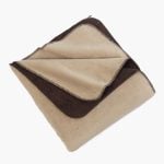 Amity home culver coverlet in cocoa two tone   contrasting zig zag stitching