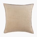 Amity home culver sham in cocoa euro   plush texture with whipstitch edges