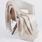 Amity home luca merino throw in natural   striped merino texture