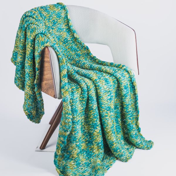 Amity Home Addison Throw in Everglade - Chunky Knit Texture