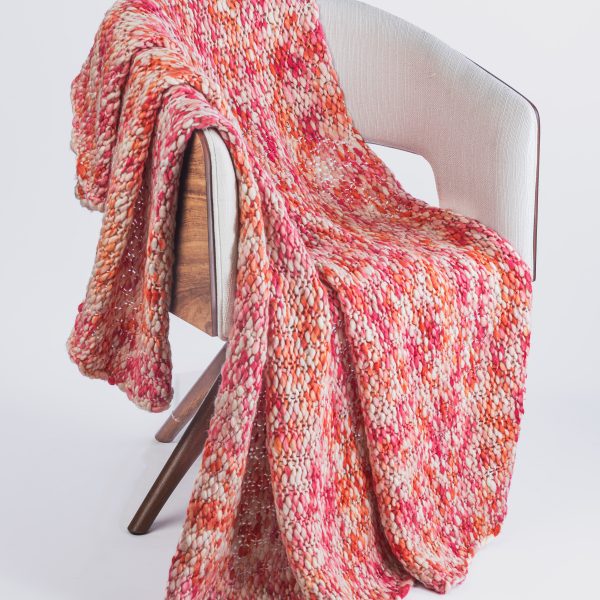 Amity Home Addison Throw in Sunset - Chunky Knit Texture
