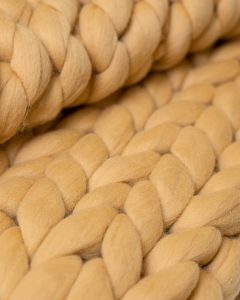 Amity home ava chunky throw in maize   oversized braided texture