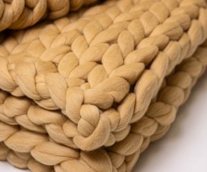 Amity home ava chunky throw in maize   chunky knit weave