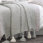 Amity home lawrence throw in grey   chunky knit weave