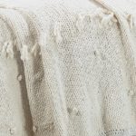 Amity home anya throw in ivory   chunky knit with bobble texture