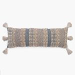 Amity home hector x long bolster in natural multi   textured weave