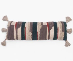 Amity home chelsea x long bolster in multi color   textured striped weave