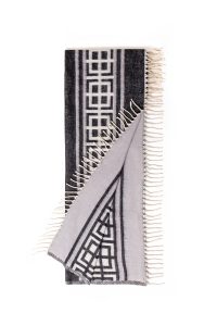 Amity home jaki throw in black  white geometric   bold pattern design