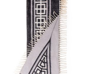 Amity home jaki throw in black  white geometric   bold pattern design