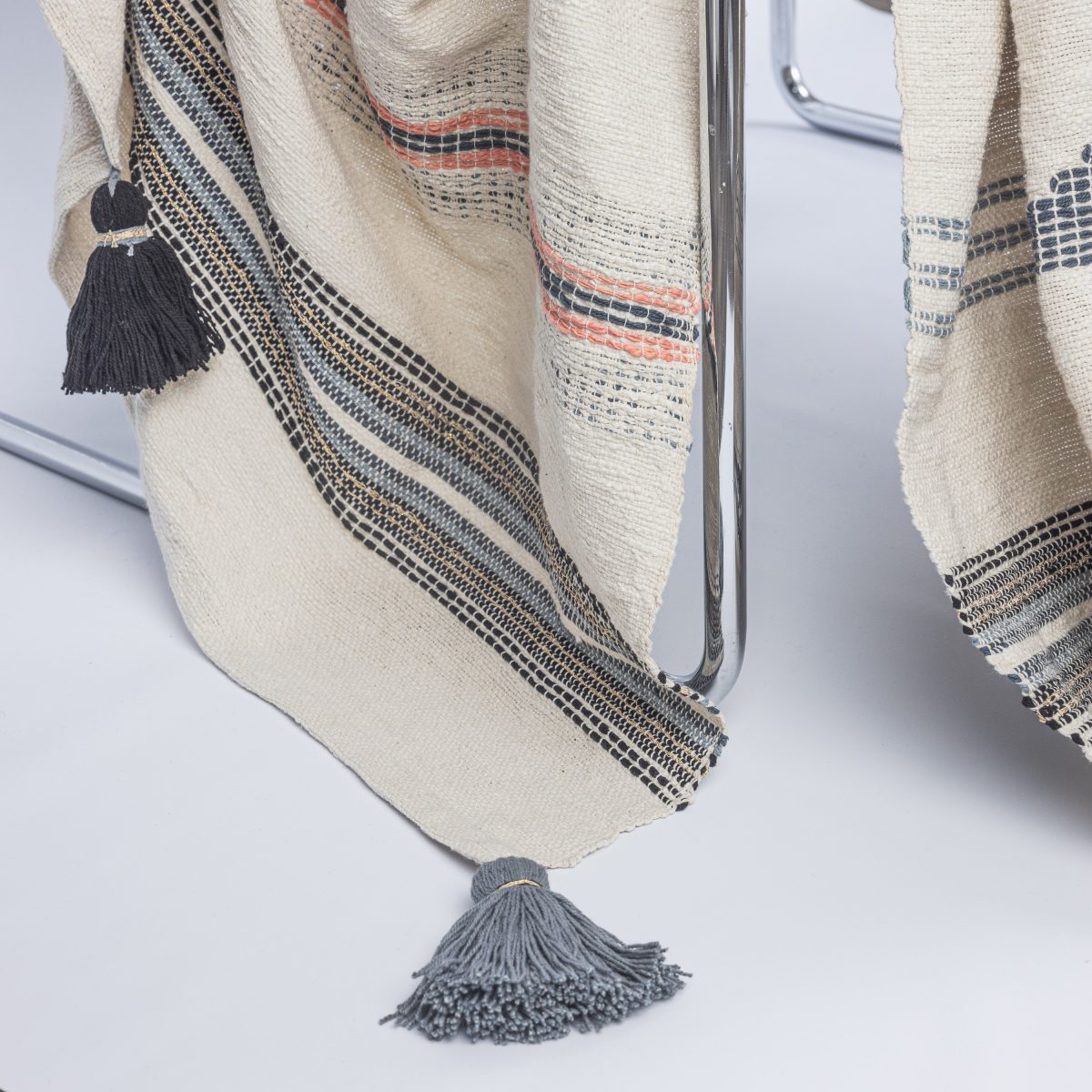 Amity home vera throw in natural multi   multi stripe weave