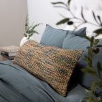 Amity home landon pillow in dusk   x long bolster woven texture