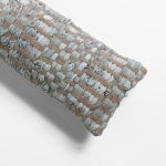 Amity home philips tube pillow in limestone   woven leather  natural fiber