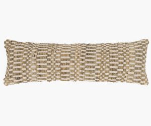 Amity home philips cypress bolster in natural   textured weave