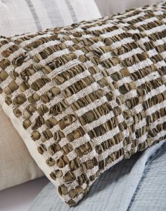 Amity home philips cypress x long bolster in cypress  natural   woven leather strips