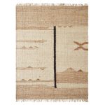 Amity home omie swatch in natural   woven jute with tribal pattern