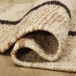 Amity home omie runner in natural  brown striped   braided jute texture