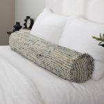 Amity home hosiah tube pillow in granite   woven texture