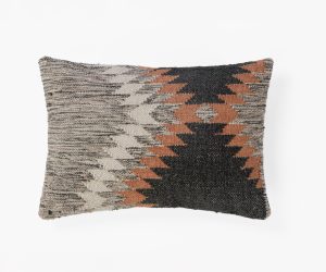 Amity home severn small bolster in multi color tribal pattern   woven geometric design