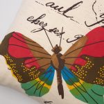 Amity home yuma butterfly pillow in natural multi   vibrant butterfly print