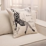 Amity home mademoiselle pillow in natural   vintage french postcard print