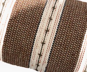 Amity home clara bolster in russett   chunky woven stripes