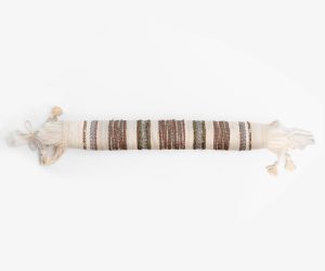 Amity home crawford pencil bolster in confetti striped   tasseled ends