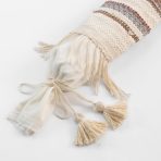 Amity home crawford confetti pencil bolster in natural   decorative tassels