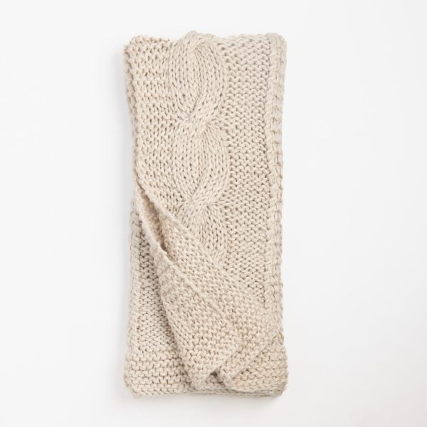 Raj Cable Knit, Cloud Cream, Throw