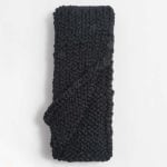 Amity home hannah chunky knit throw in asphalt   hand knit texture