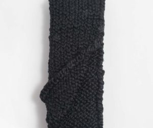 Amity home hannah chunky knit throw in asphalt   hand knit texture