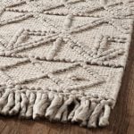 Amity home engels rug in natural   raised diamond pattern