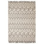 Amity home engels rug in natural geometric   raised knot texture