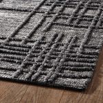 Amity home hudson rug in charcoal grey   raised geometric pattern