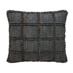 Amity home caldwell pillow in charcoal   textured woven grid