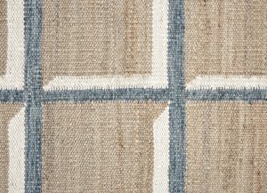 Amity home albany swatch in natural blue  white   woven grid pattern