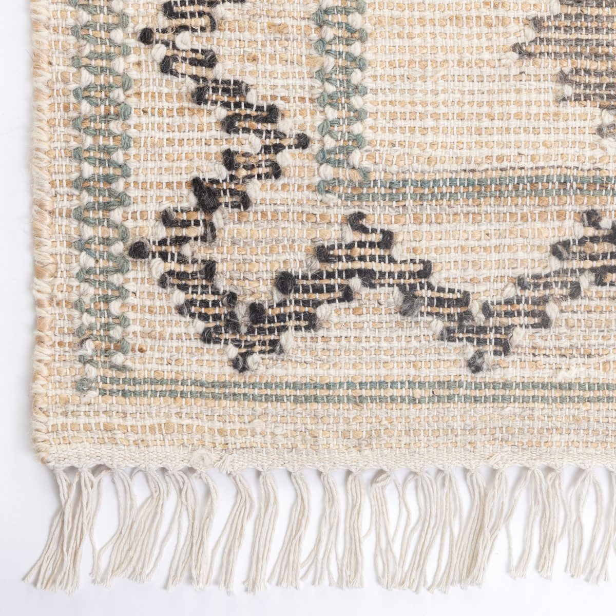 Amity home ashby runner in natural multi   woven geometric pattern