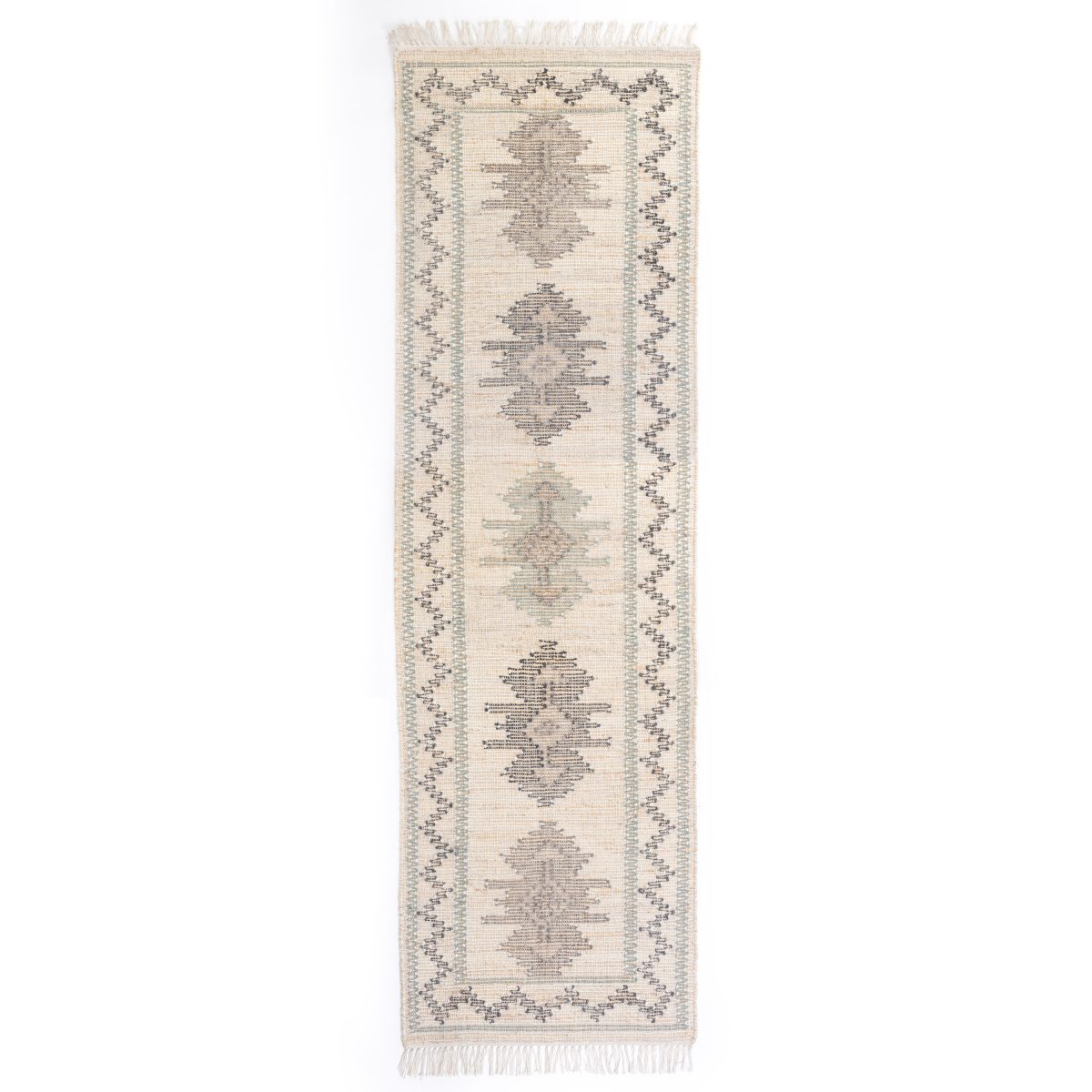 Amity home ashby runner in naturalgrey   woven geometric pattern