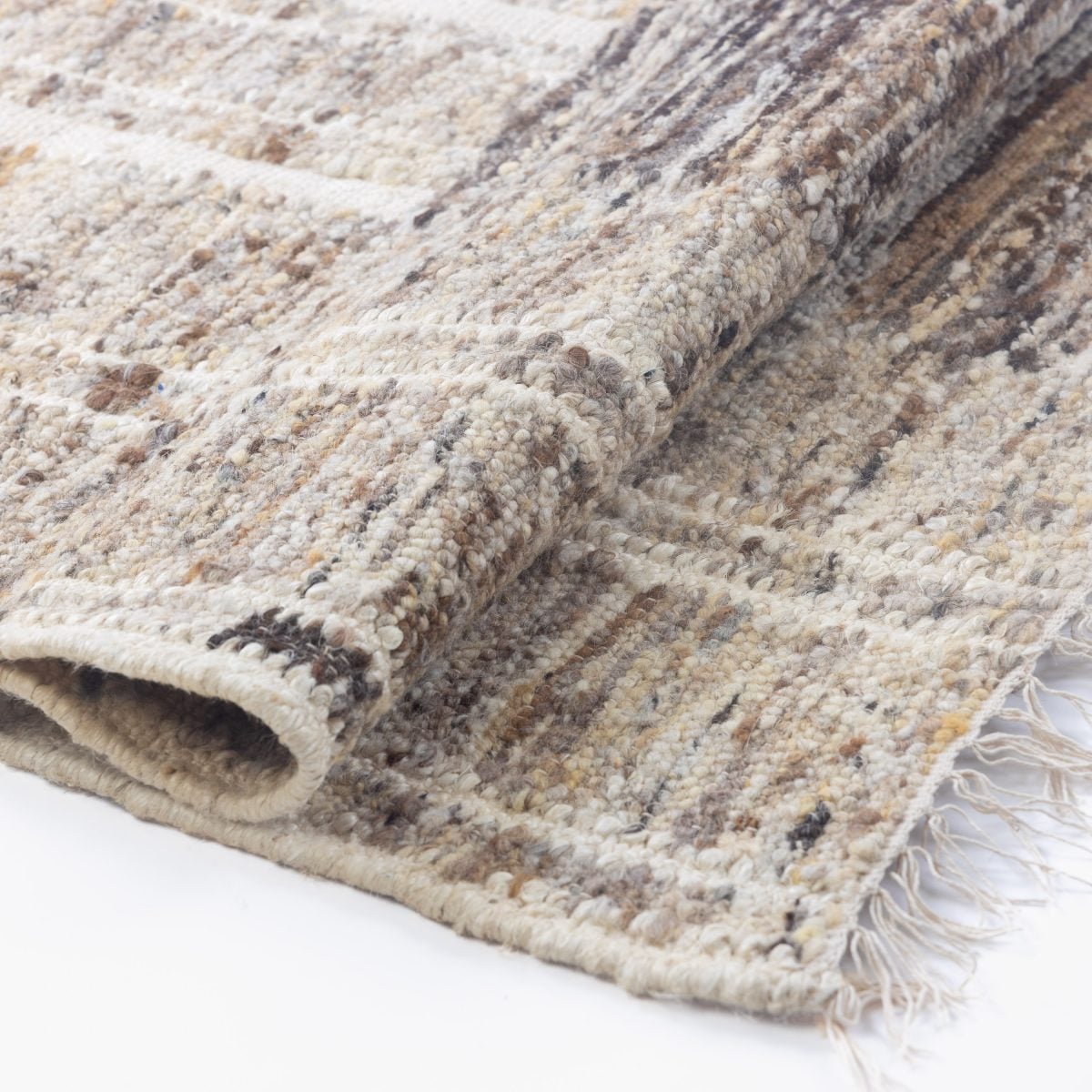 Amity home baron runner in natural multi   chunky textured weave