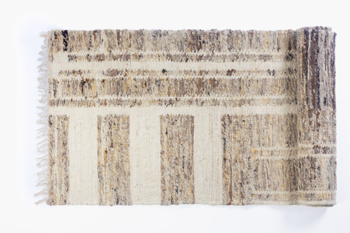 Amity home baron runner in natural multi   hand woven texture