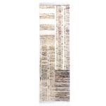 Amity home baron runner in neutral tones   striped flatweave texture