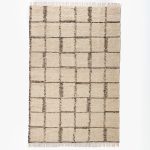 Amity home henderson rug in natural   hand woven grid pattern