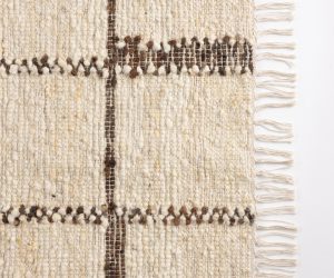 Amity home henderson rug swatch in natural  brown   textured woven pattern