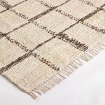Amity home henderson rug in natural with brown   textured grid pattern