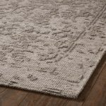 Amity home serena rug in greige   textured geometric pattern