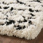Amity home taylor rug in black  white   plush shag texture