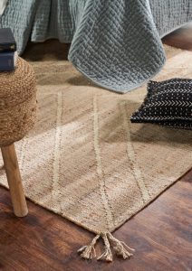 Amity home ethan  jerome collection in natural   geometric woven rug